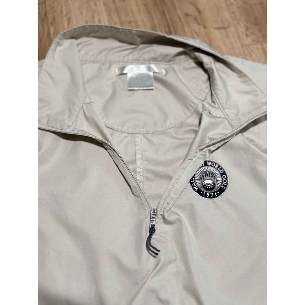 Vintage Nike Golf Walt Disney World 1971 1/4 Zip Windshirt Beige Womens L 12-14